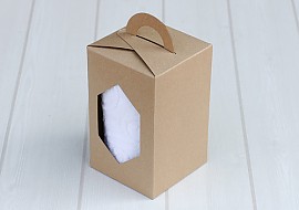 손잡이 크라프트 타공(6각)상자